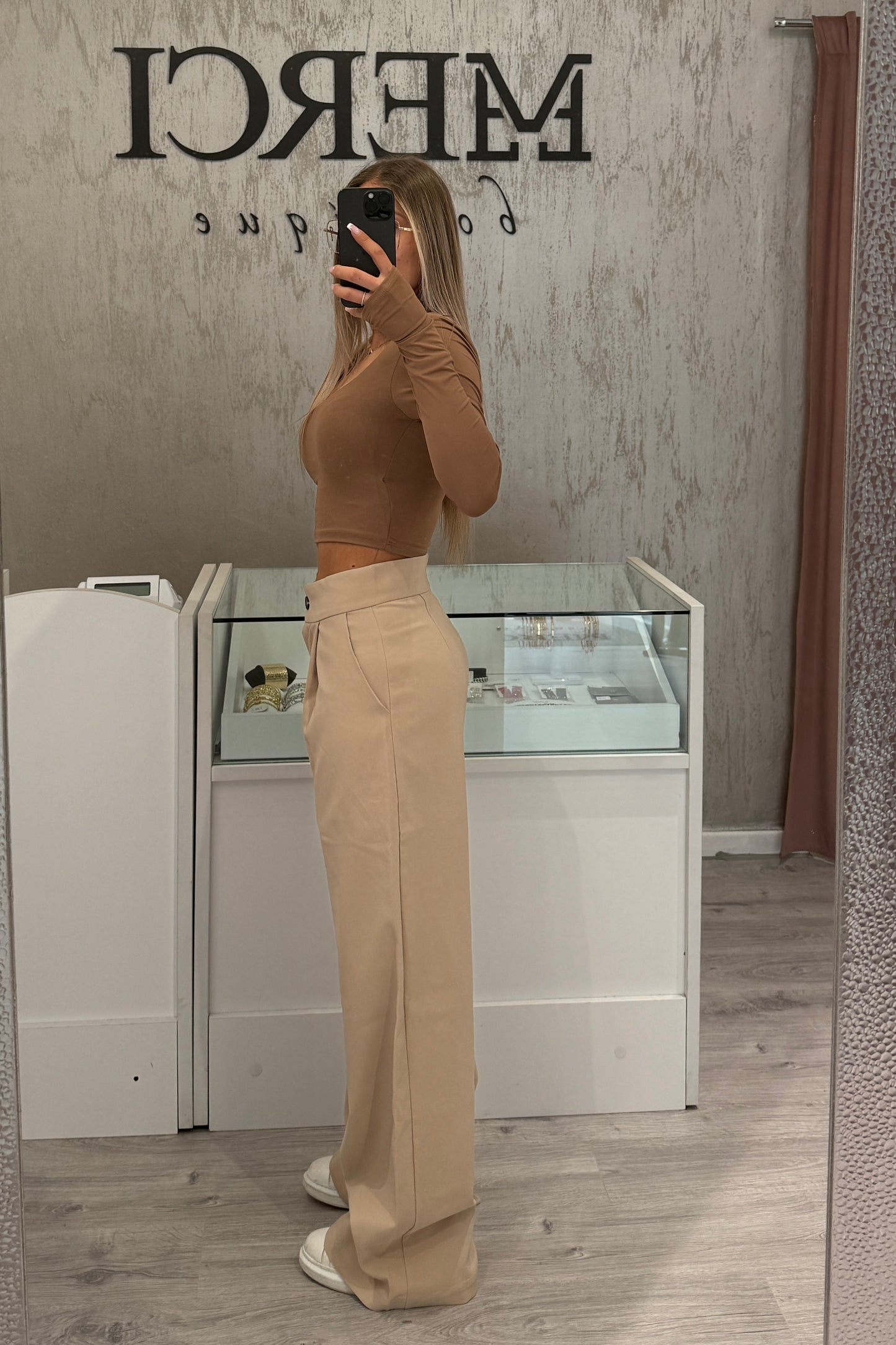 Pantalone Palazzo beige