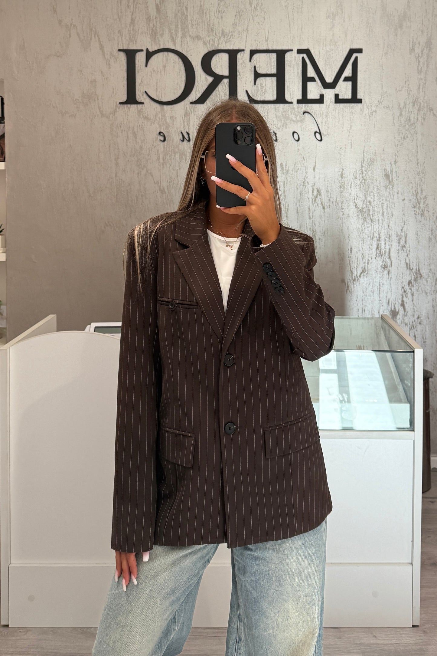 Blazer LUMINA marrone gessato