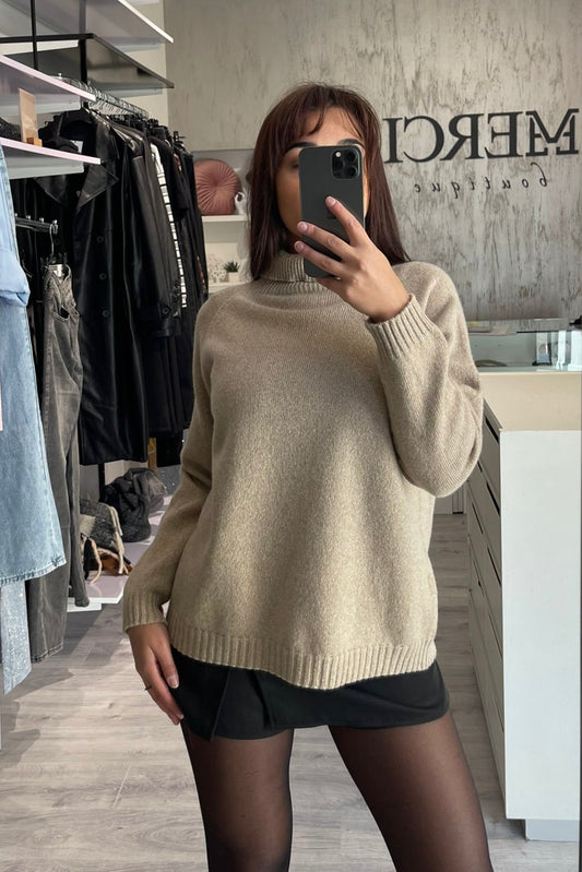 Maglione Lamé beige