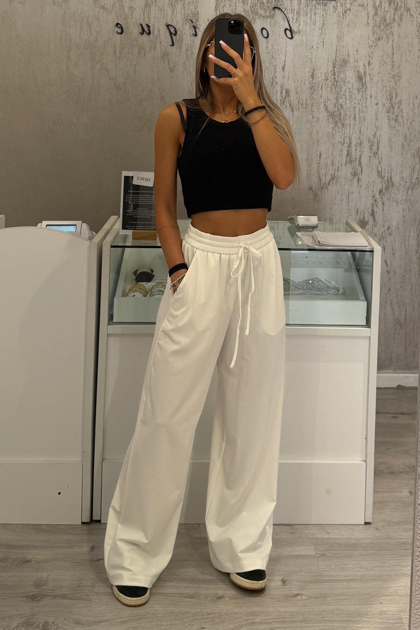 Pantaloni Soft bianco