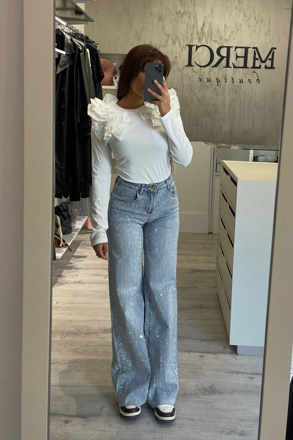 Maglia Rouches bianca