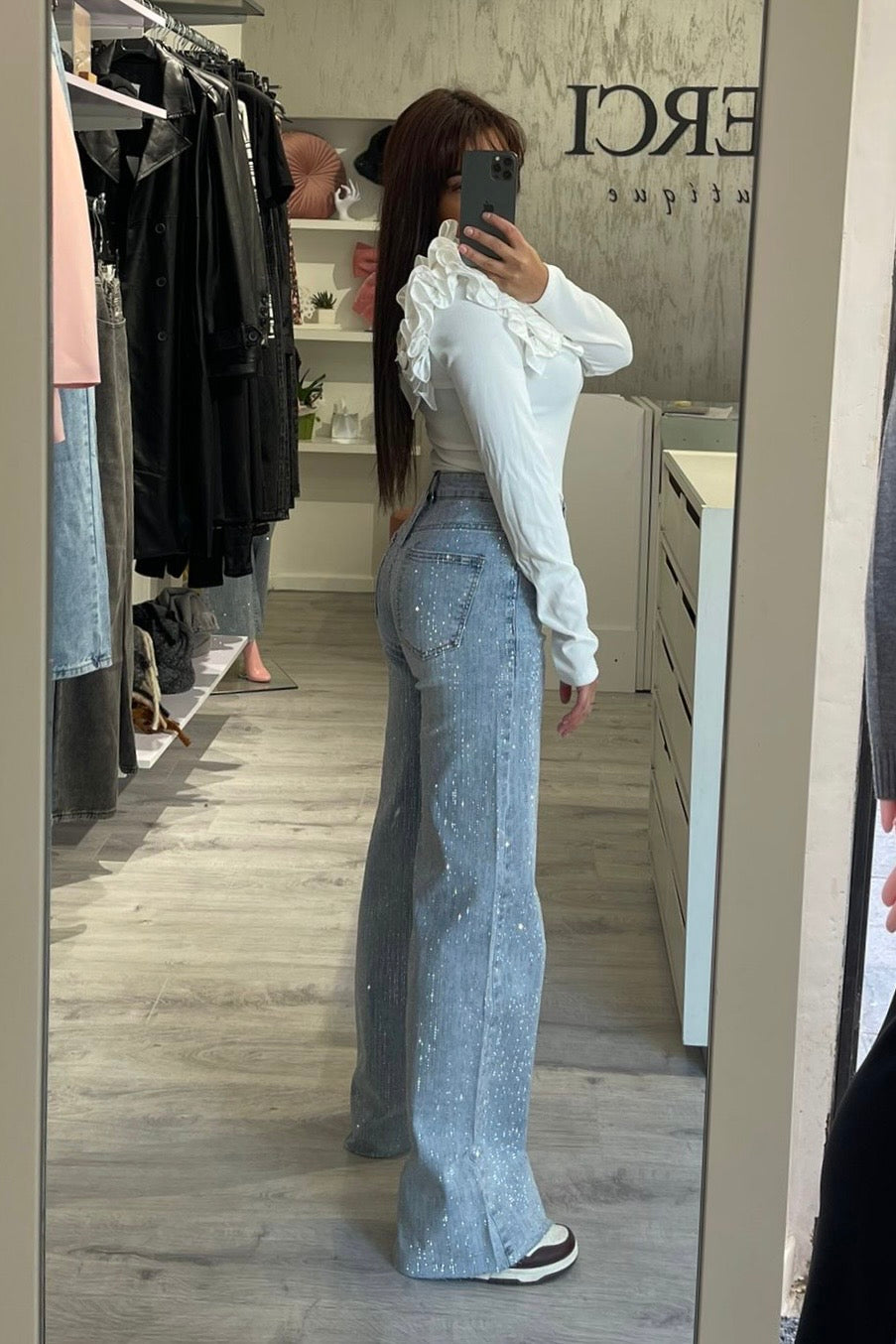 Maglia Rouches bianca