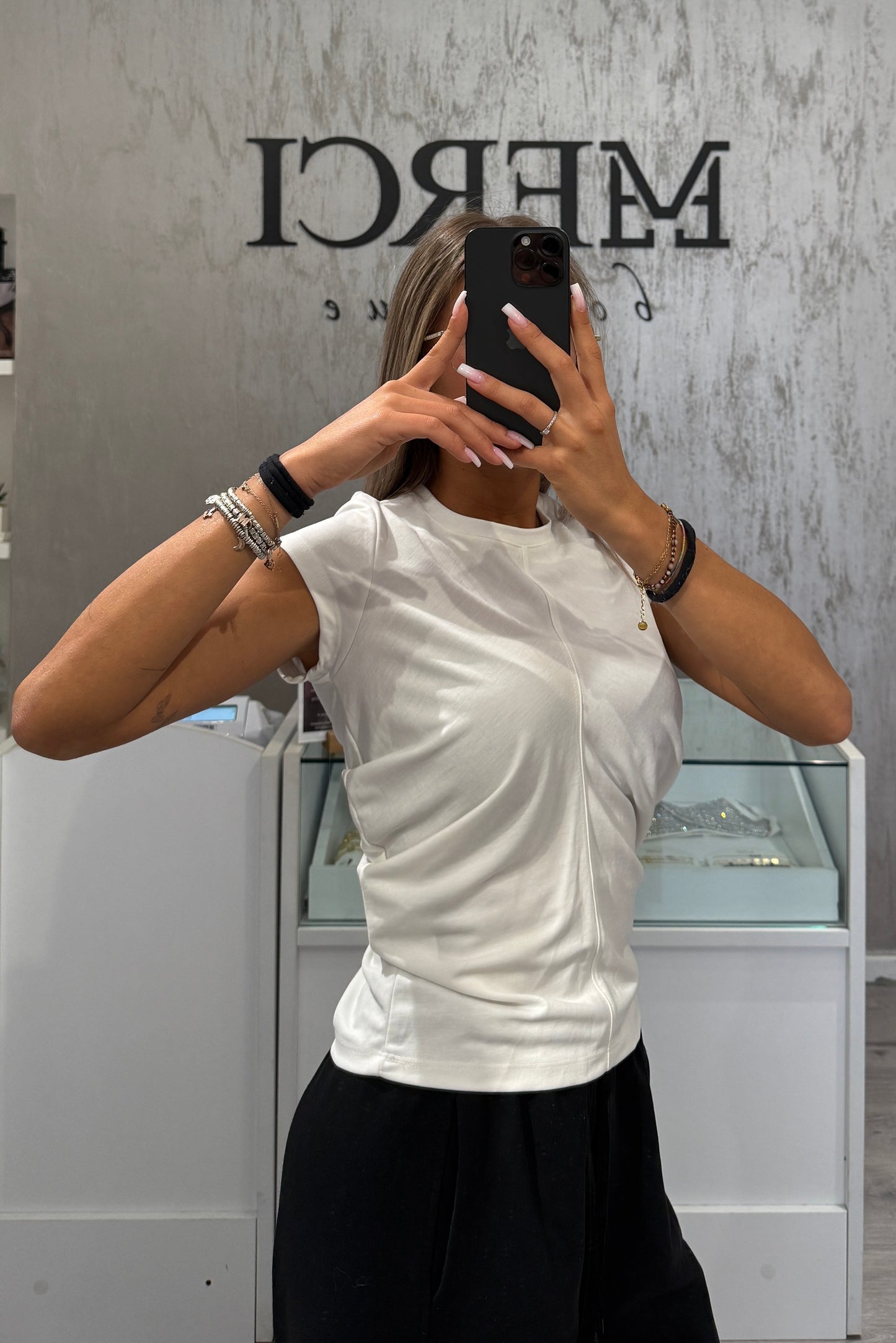 T-shirt Lumina bianca