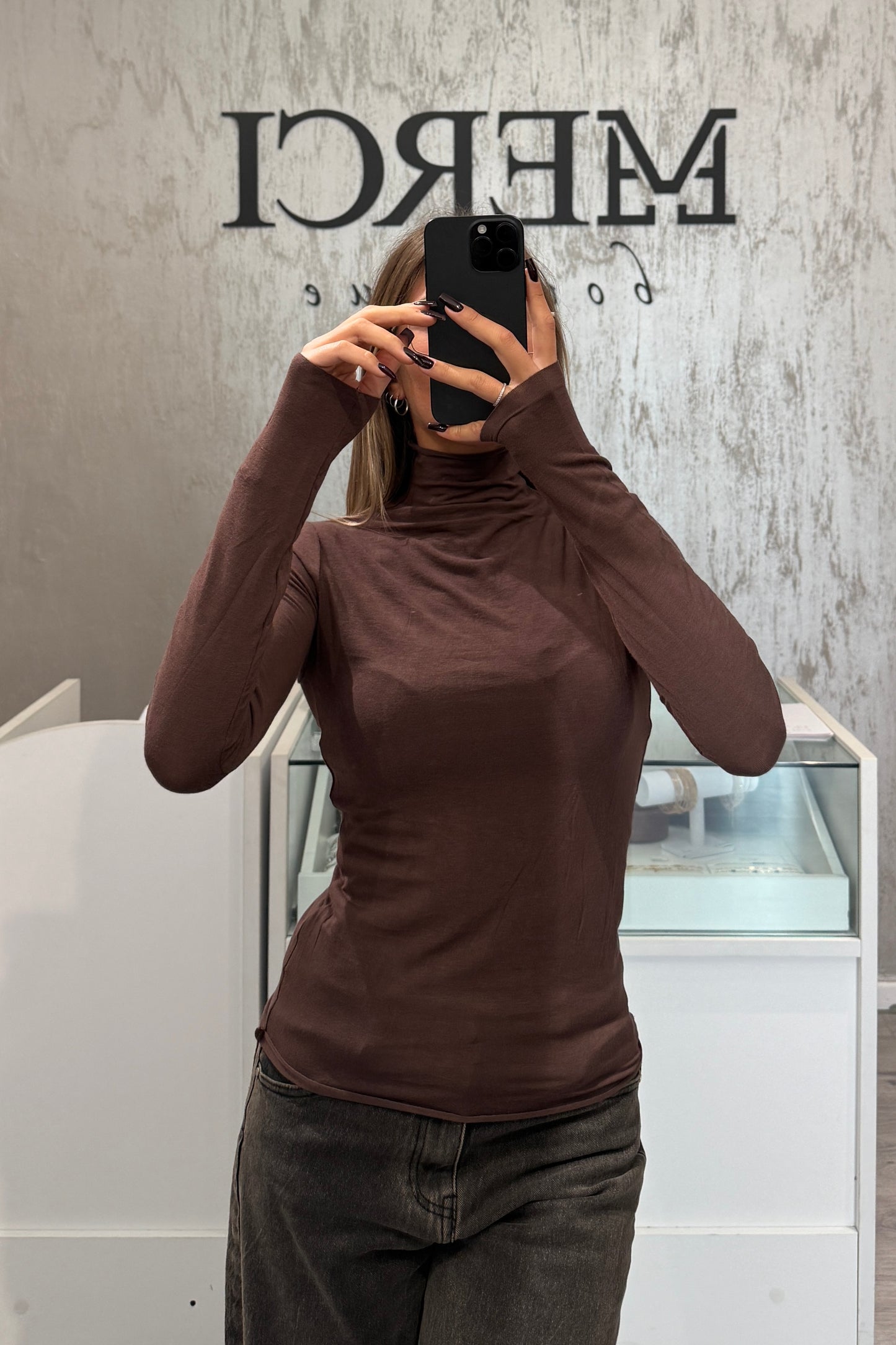 Maglia Basic marrone