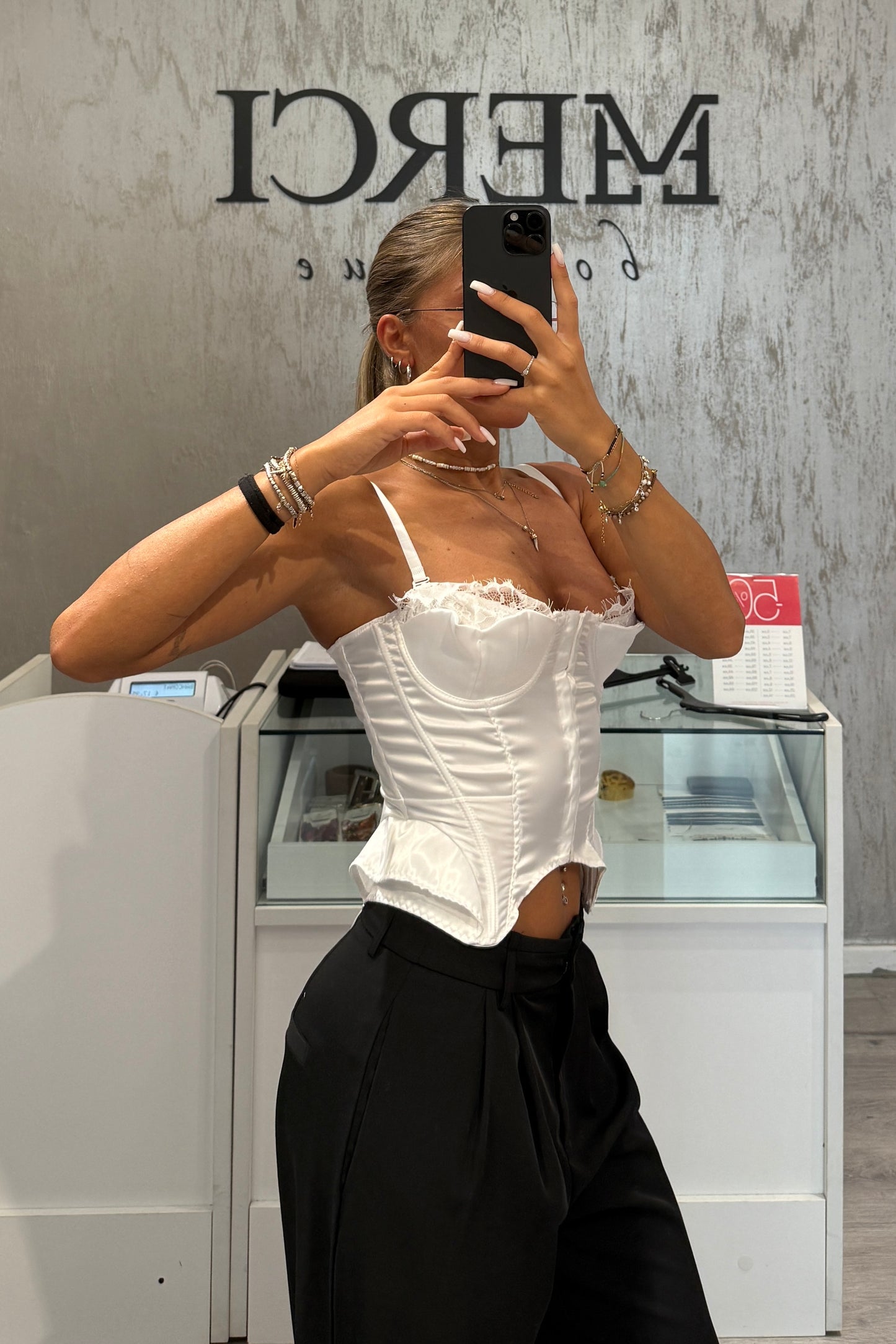 Corpetto Satin bianco