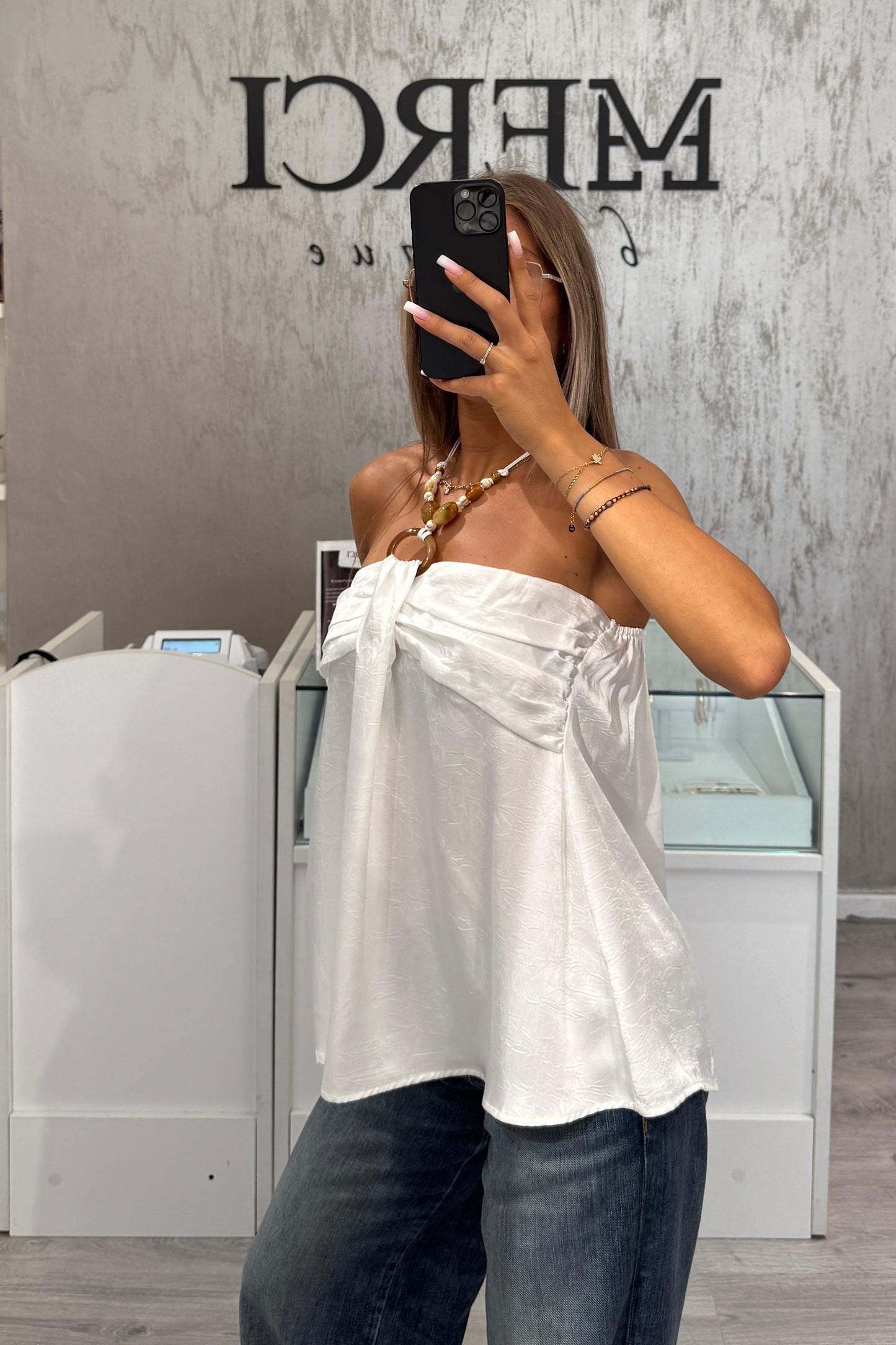 Top Lumina bianco