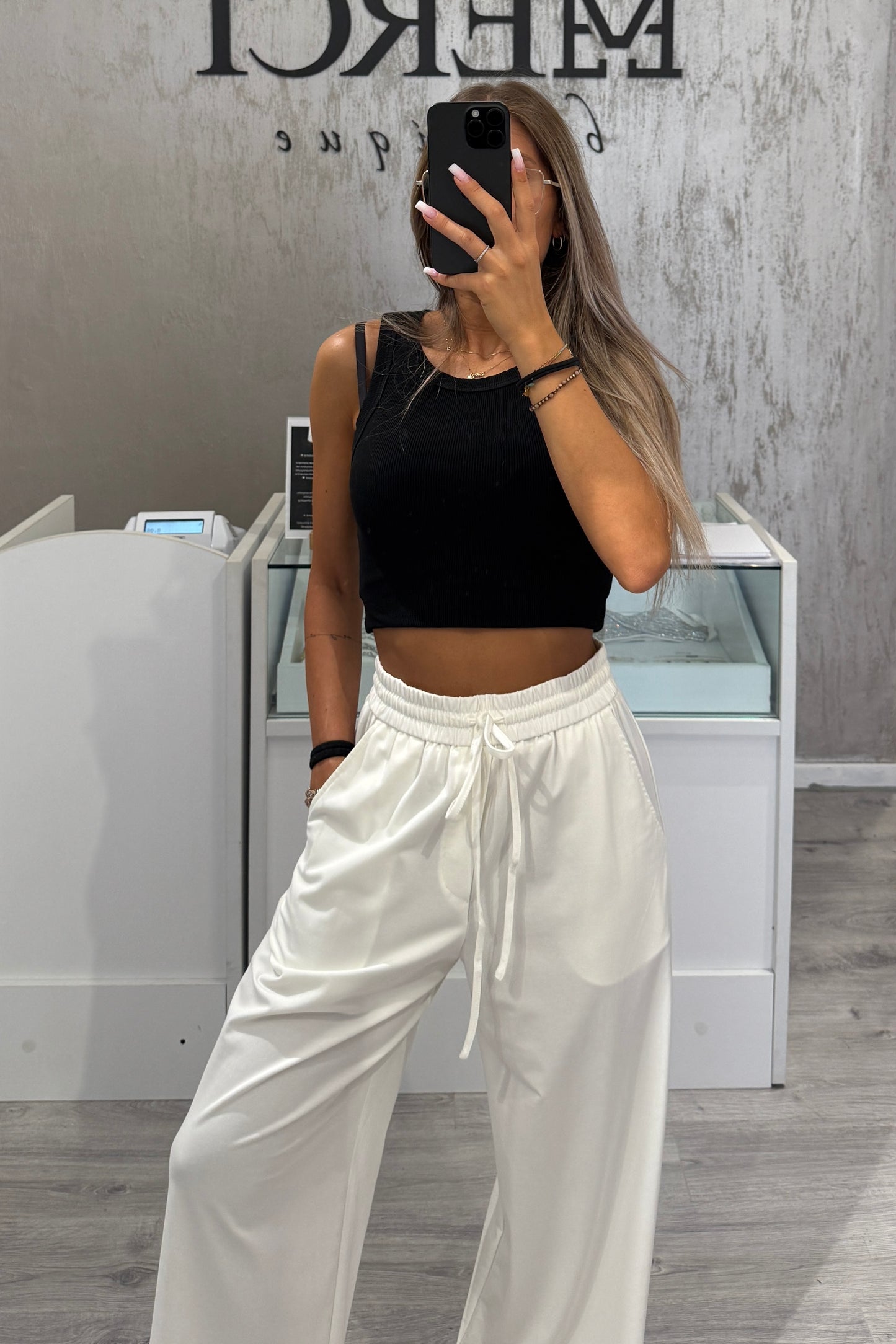 Pantaloni Soft bianco