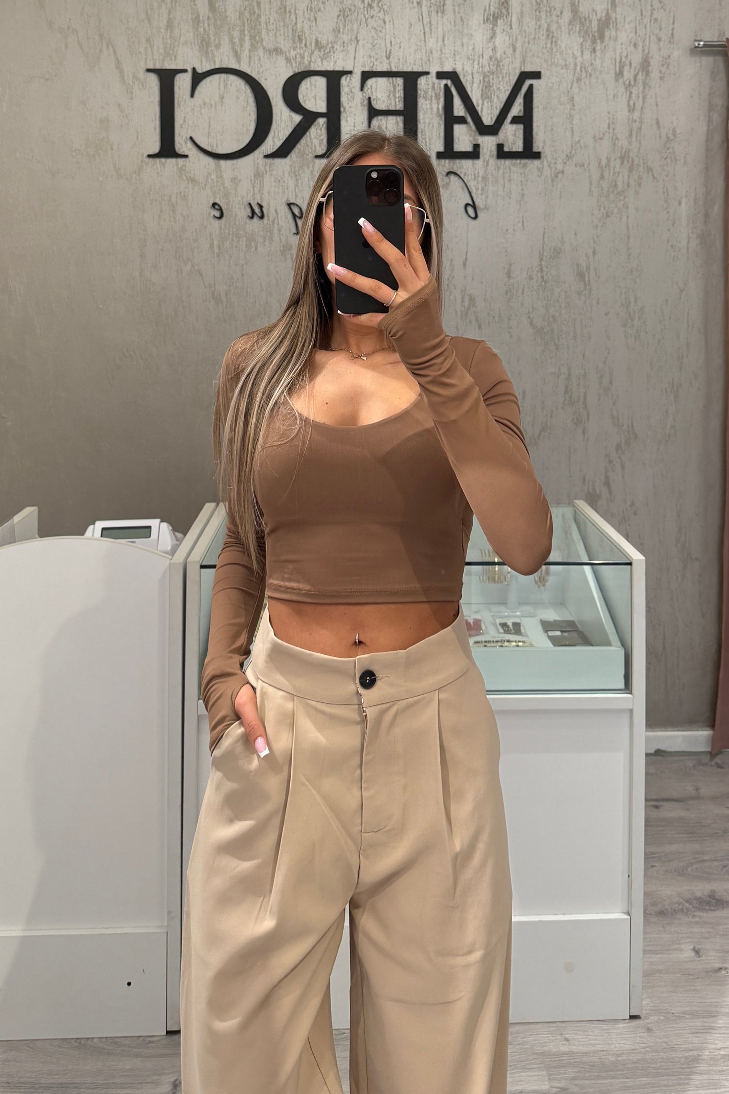 Pantalone Palazzo beige
