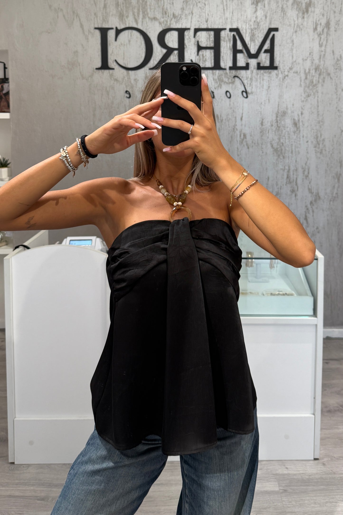 Top Lumina nero