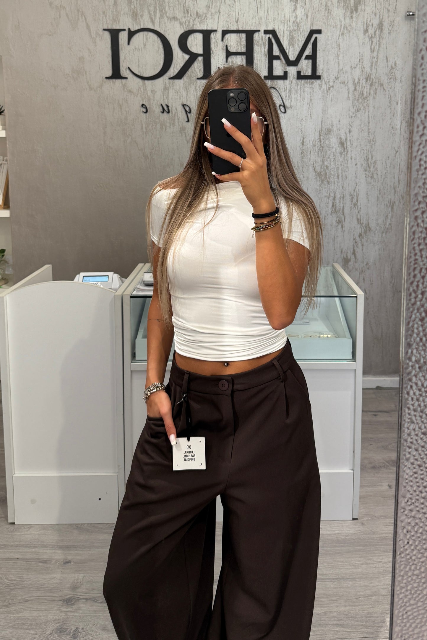 Pantalone Balloon LUMINA marrone