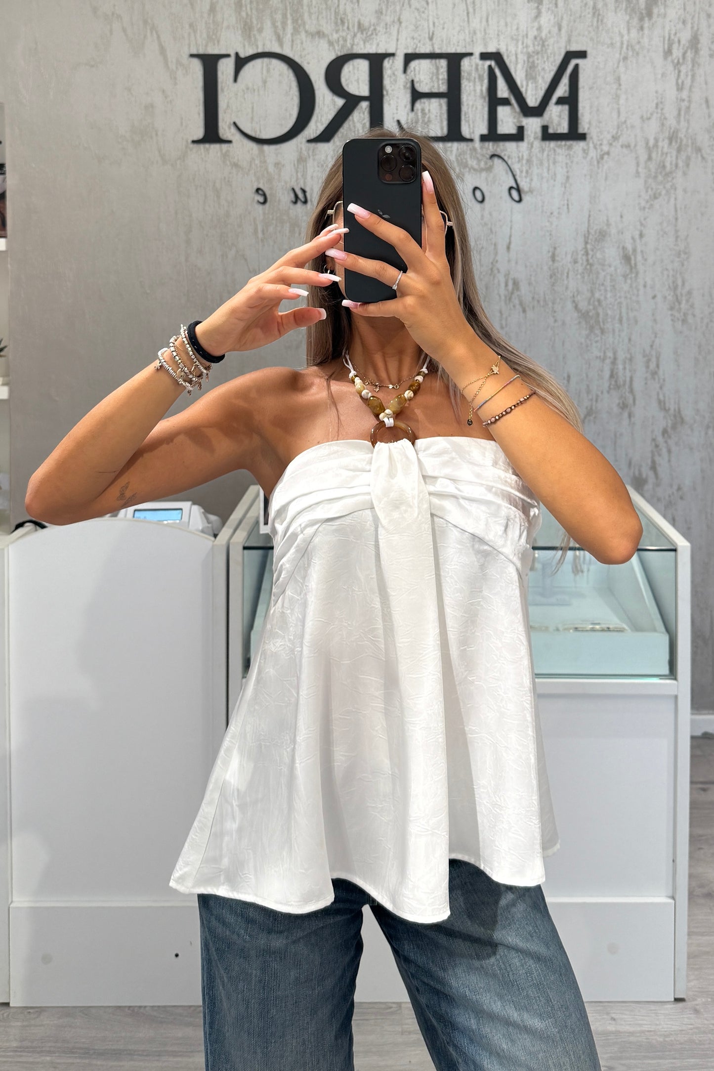 Top Lumina bianco