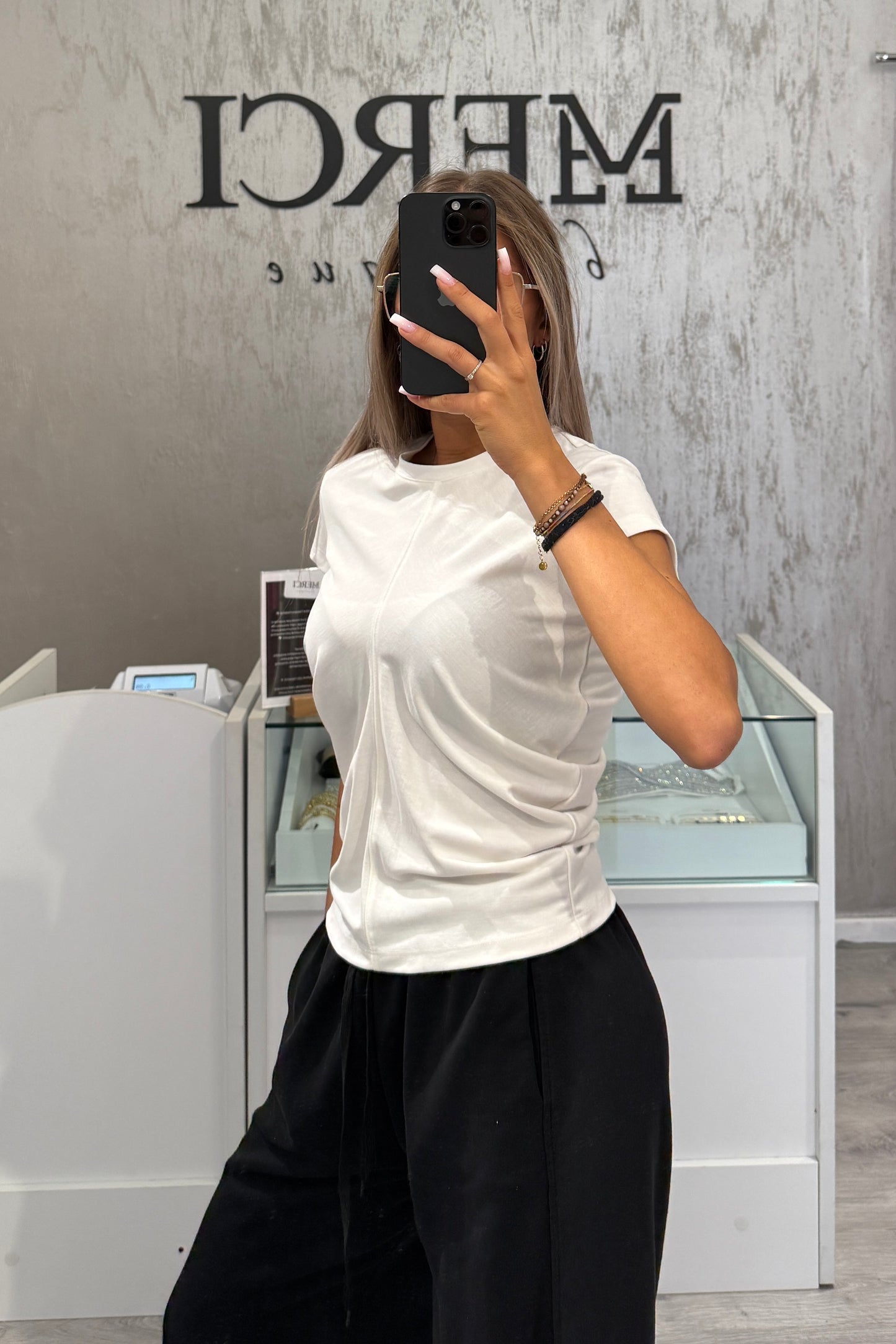 T-shirt Lumina bianca