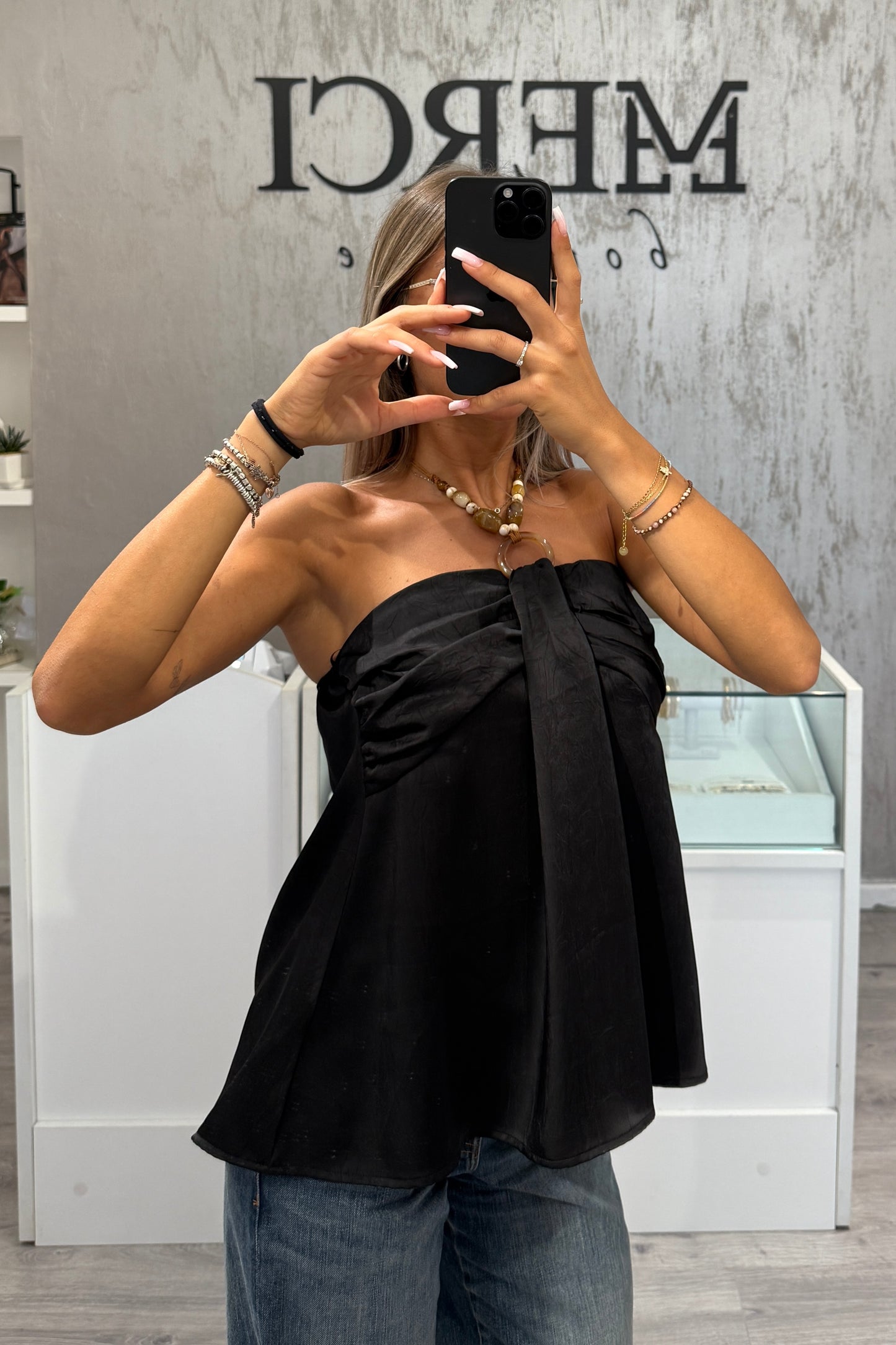 Top Lumina nero