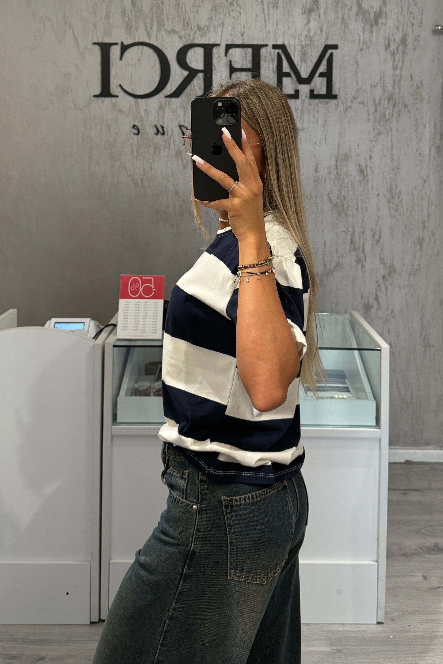 T-shirt righe blu/bianco