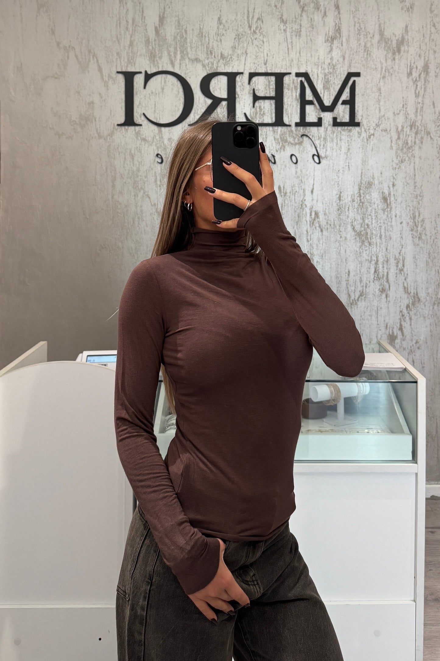 Maglia Basic marrone