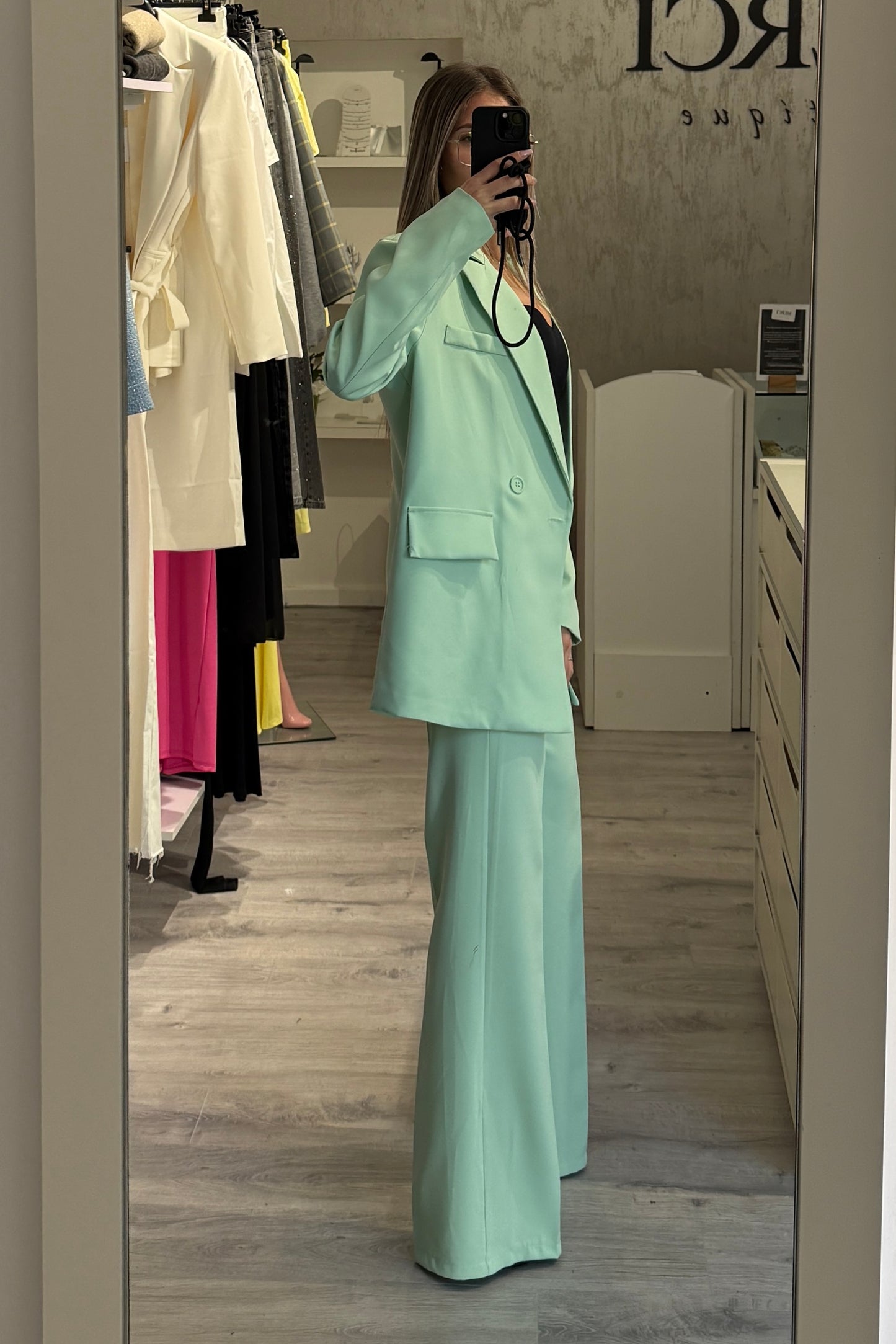 Pantalón Palazzo menta