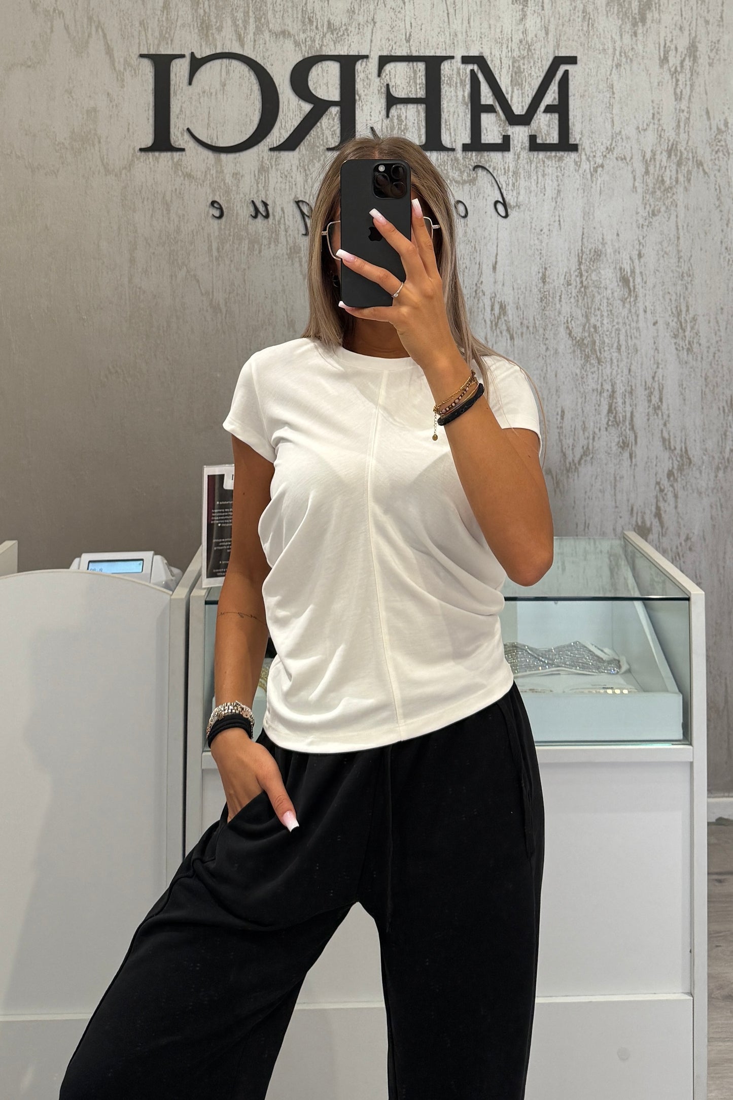 T-shirt Lumina bianca