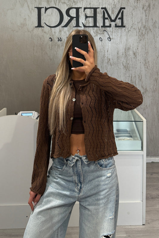 Cardigan marrone