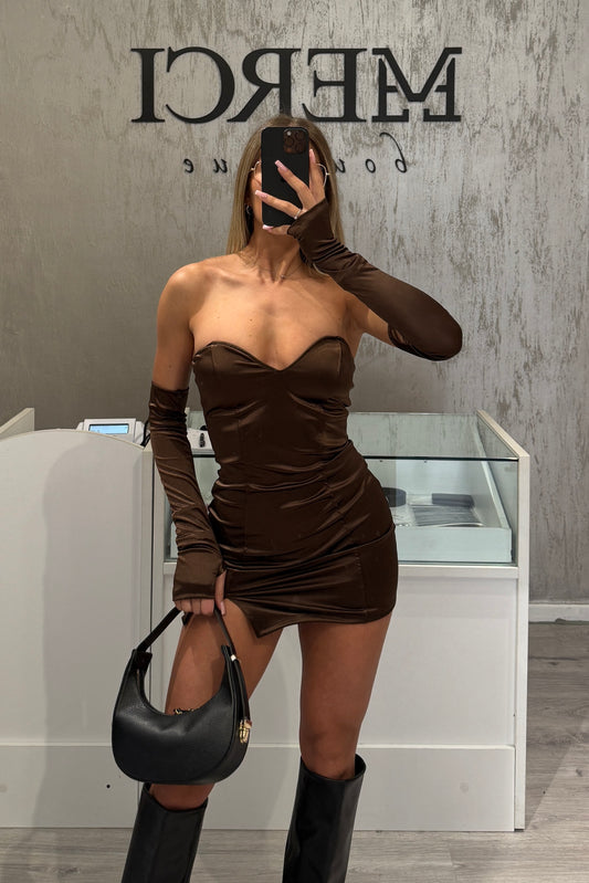 Vestito Dafne marrone