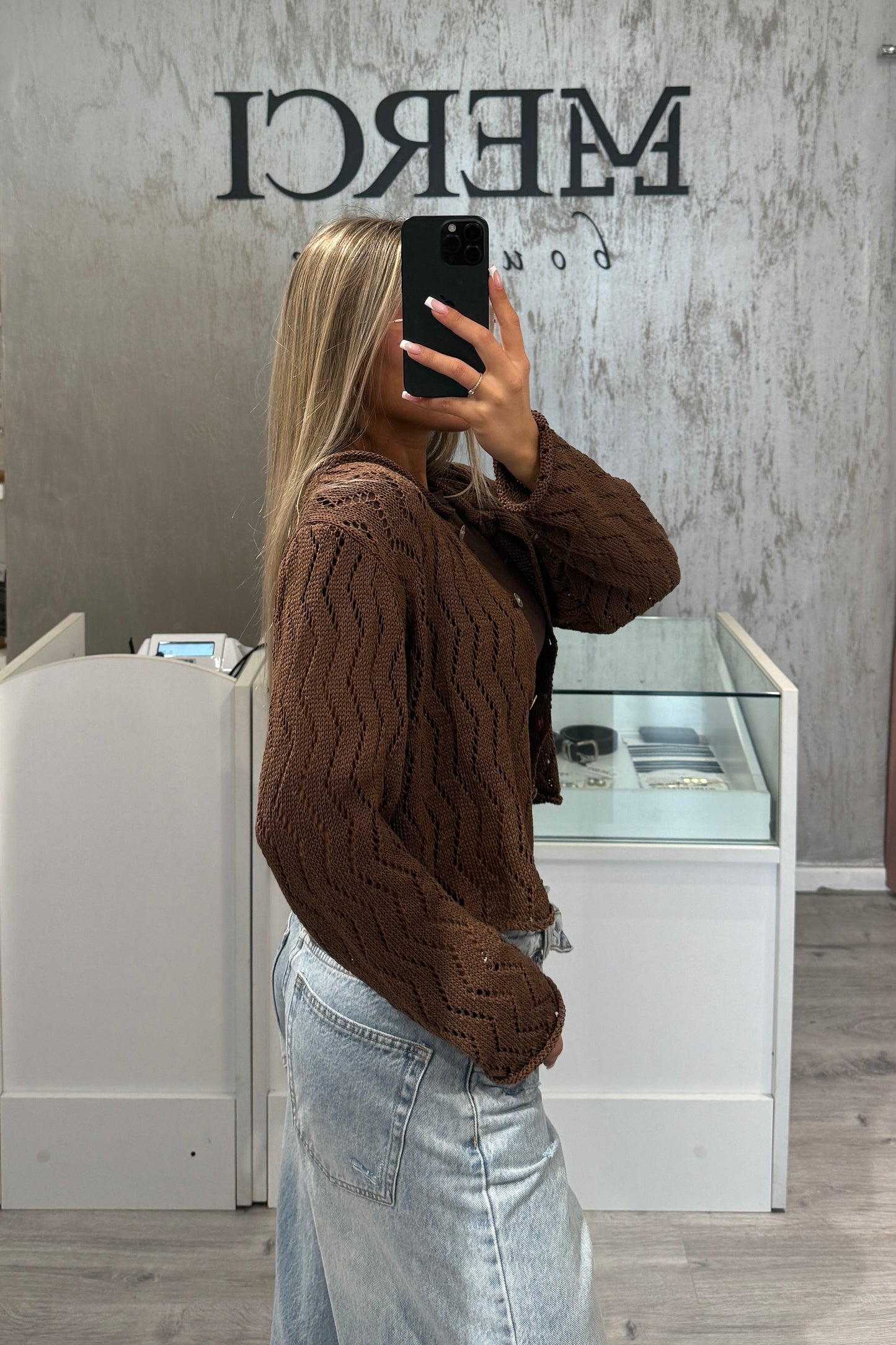 Cardigan marrone