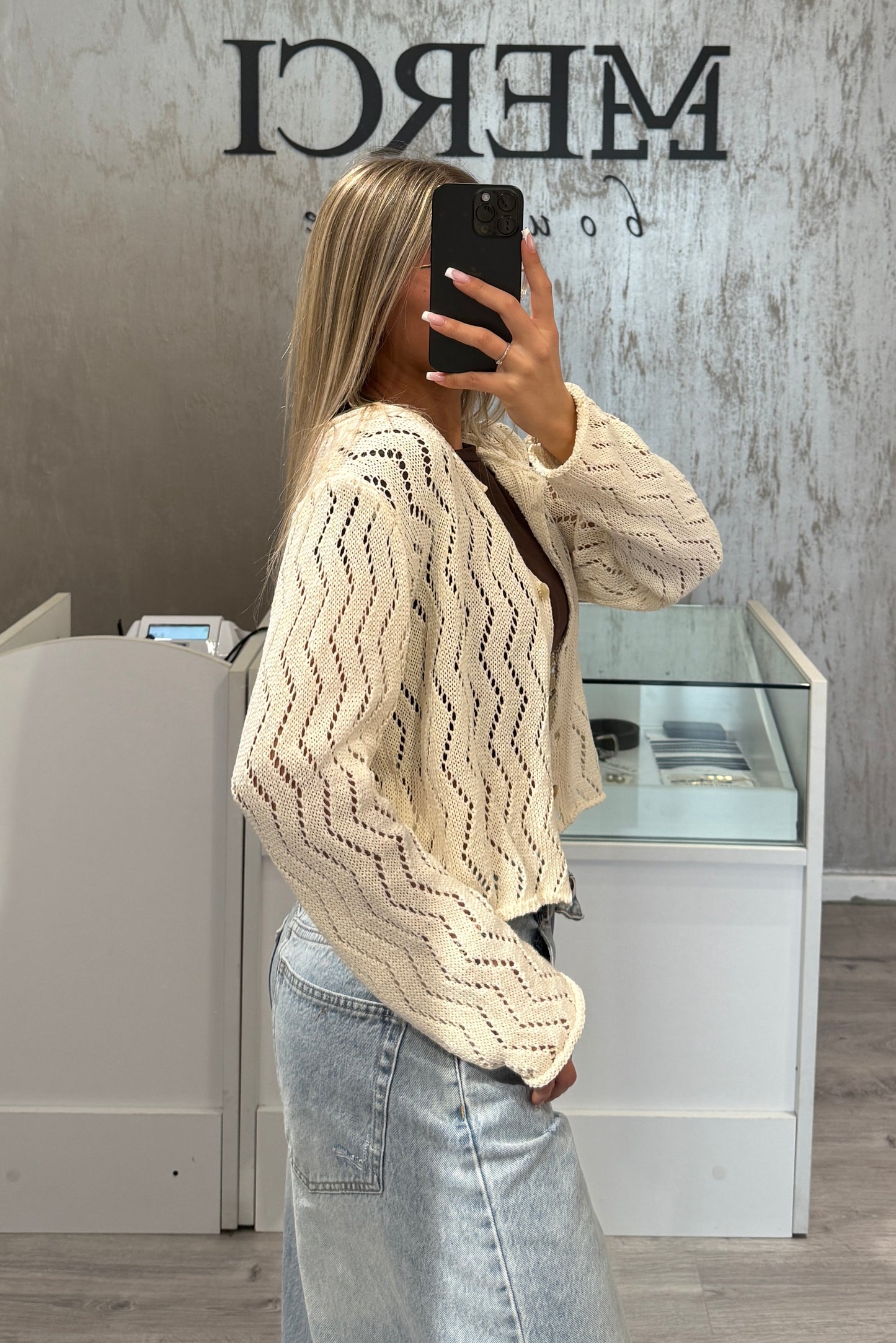 Cardigan panna