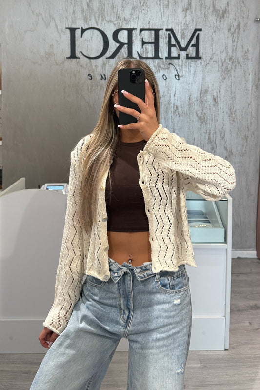 Cardigan panna