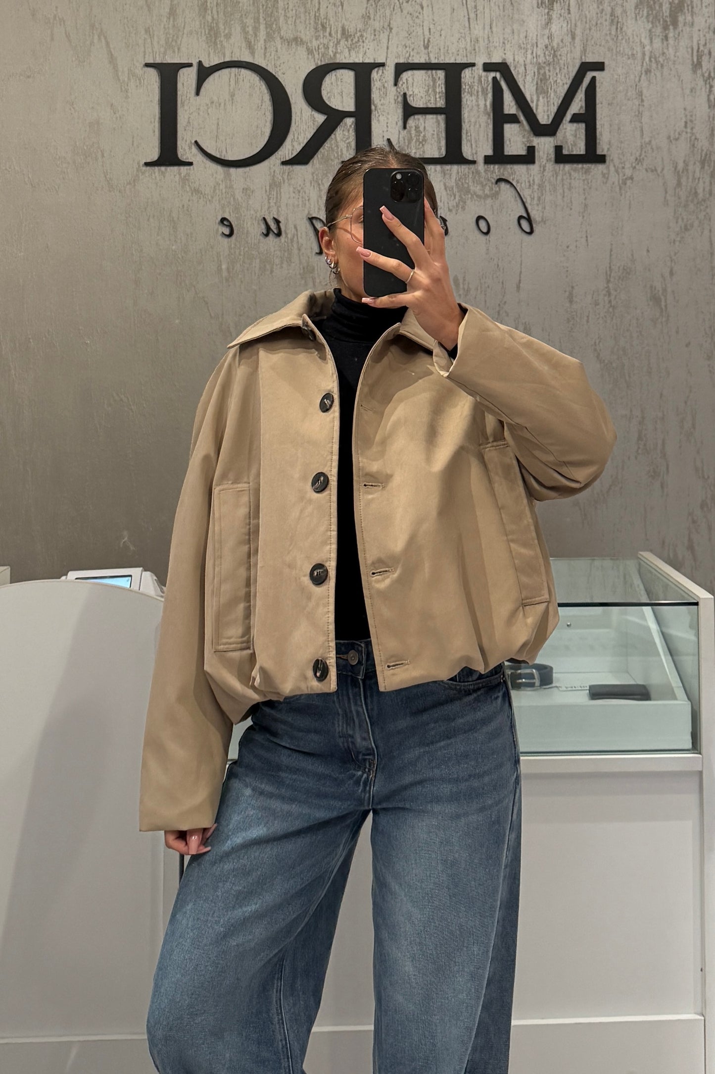 Cazadora bomber LUMINA beige