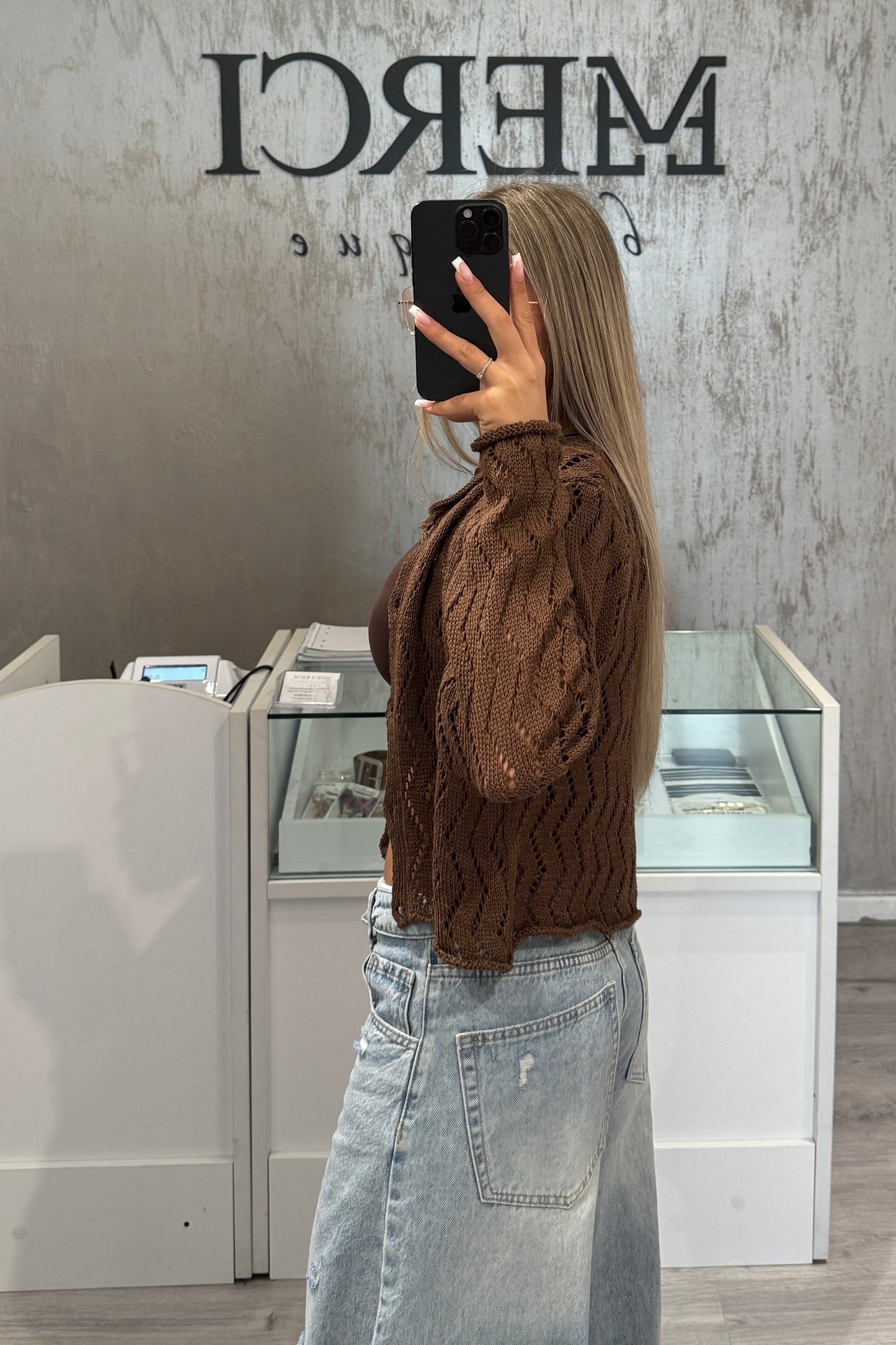 Cardigan marrone