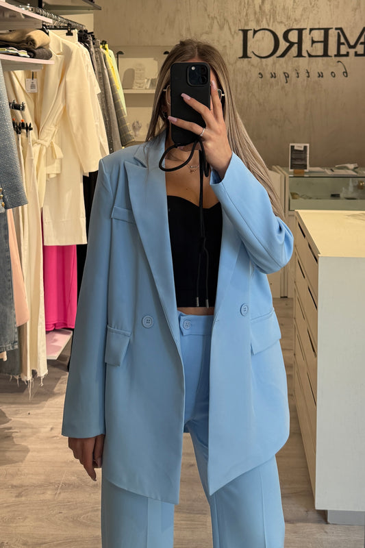 Blazer Doppiopetto celeste