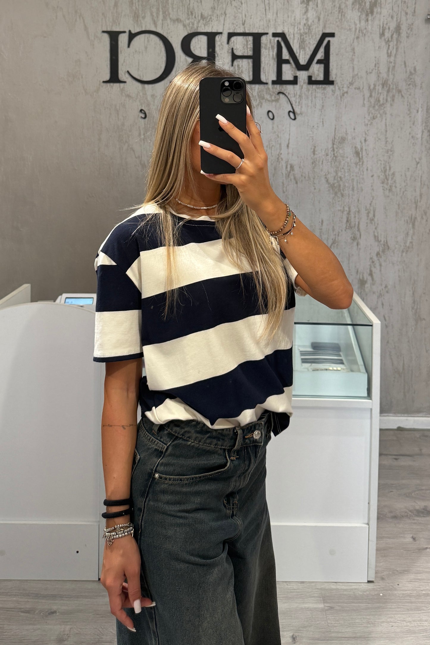 T-shirt righe blu/bianco