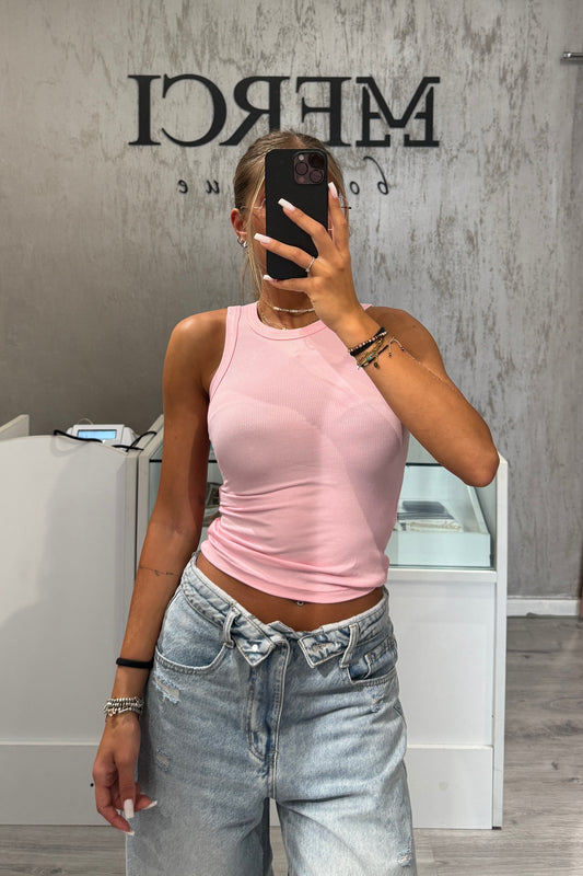 Canotta Costine rosa