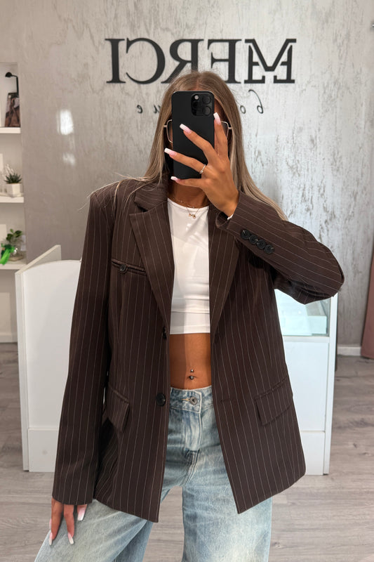 Blazer LUMINA marrone gessato