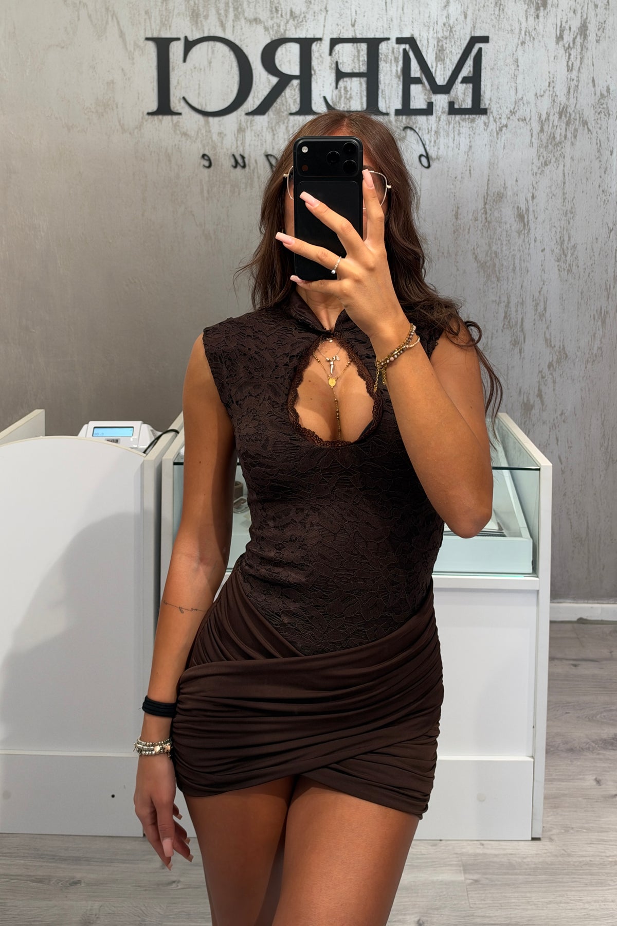 Vestito Elettra marrone
