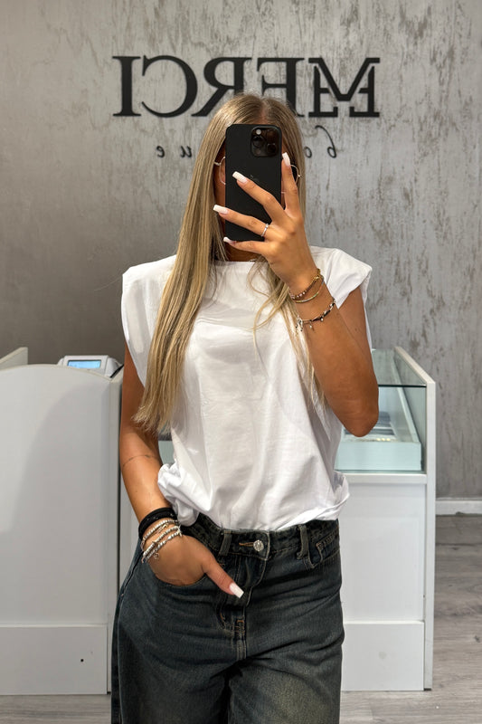 T-shirt Spalline bianca