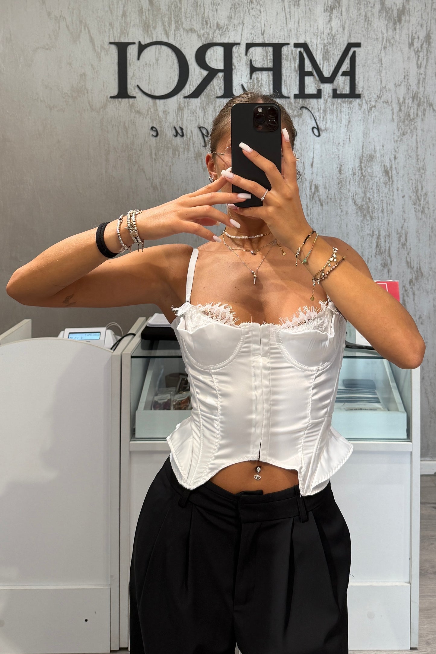 Corpetto Satin bianco