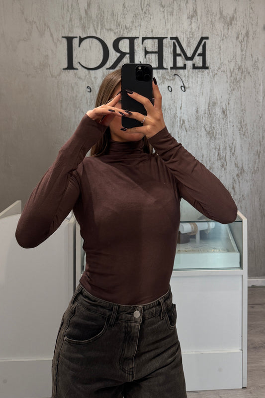 Maglia Basic marrone