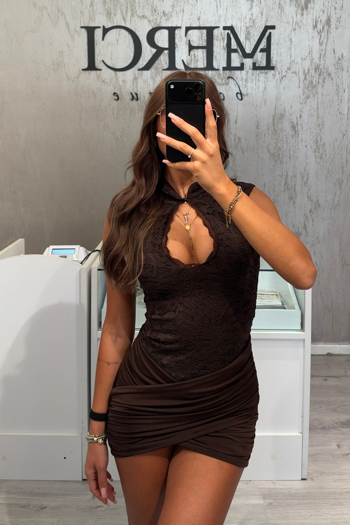 Vestito Elettra marrone