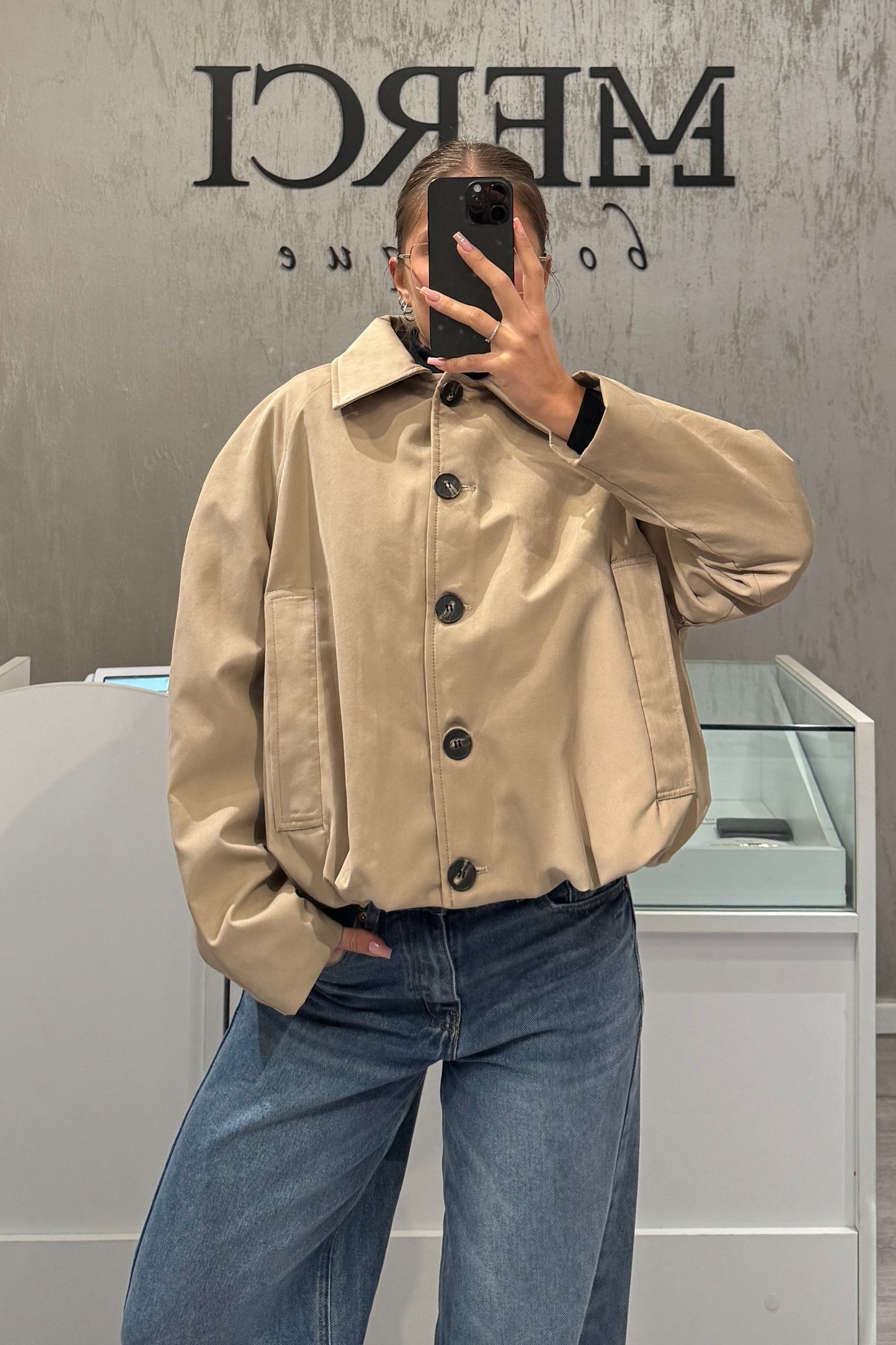 Cazadora bomber LUMINA beige