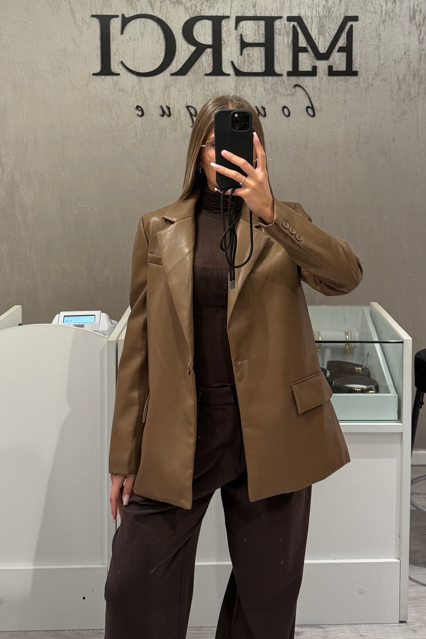 Blazer LUMINA aus Kunstleder