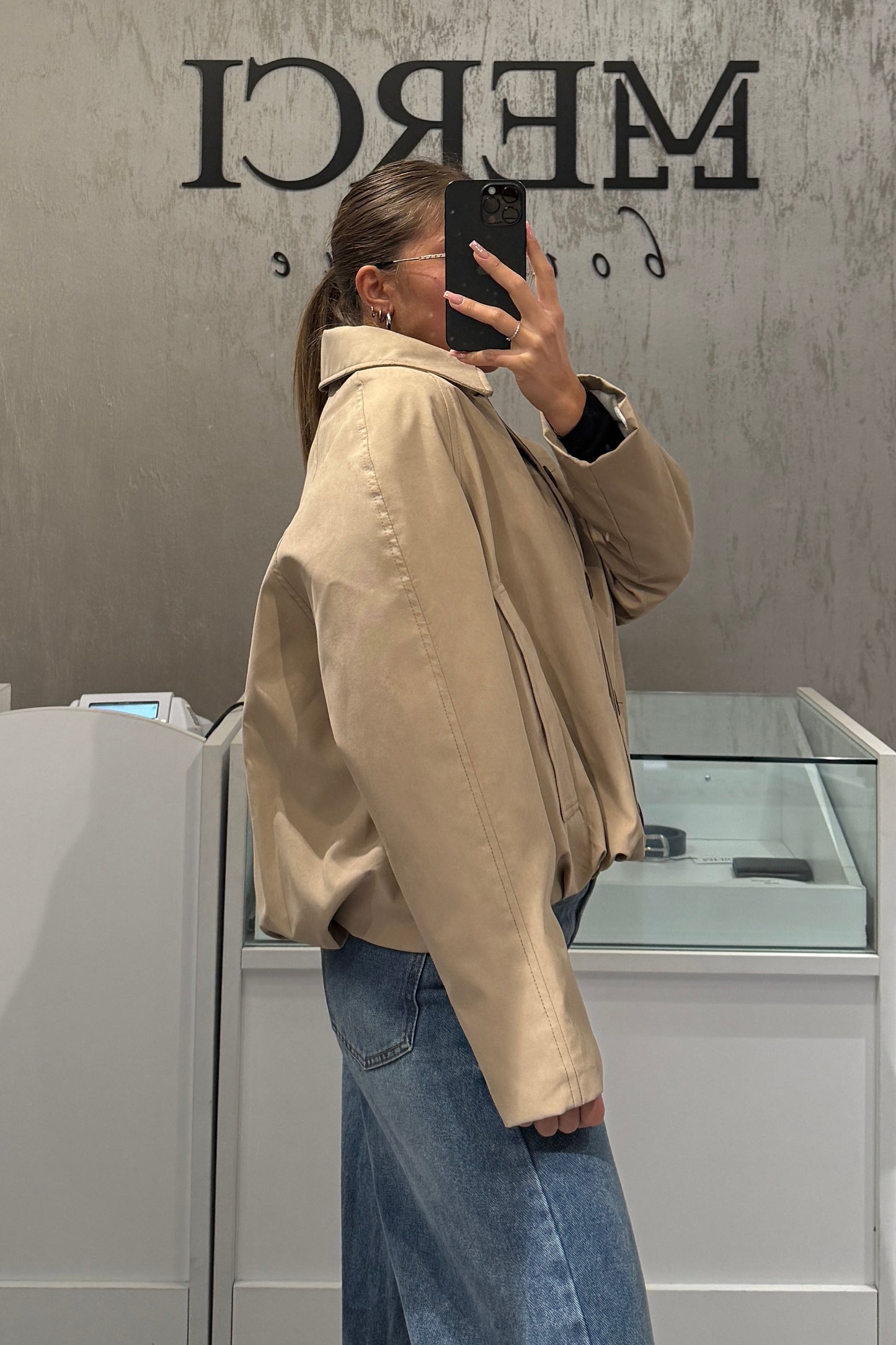 Cazadora bomber LUMINA beige