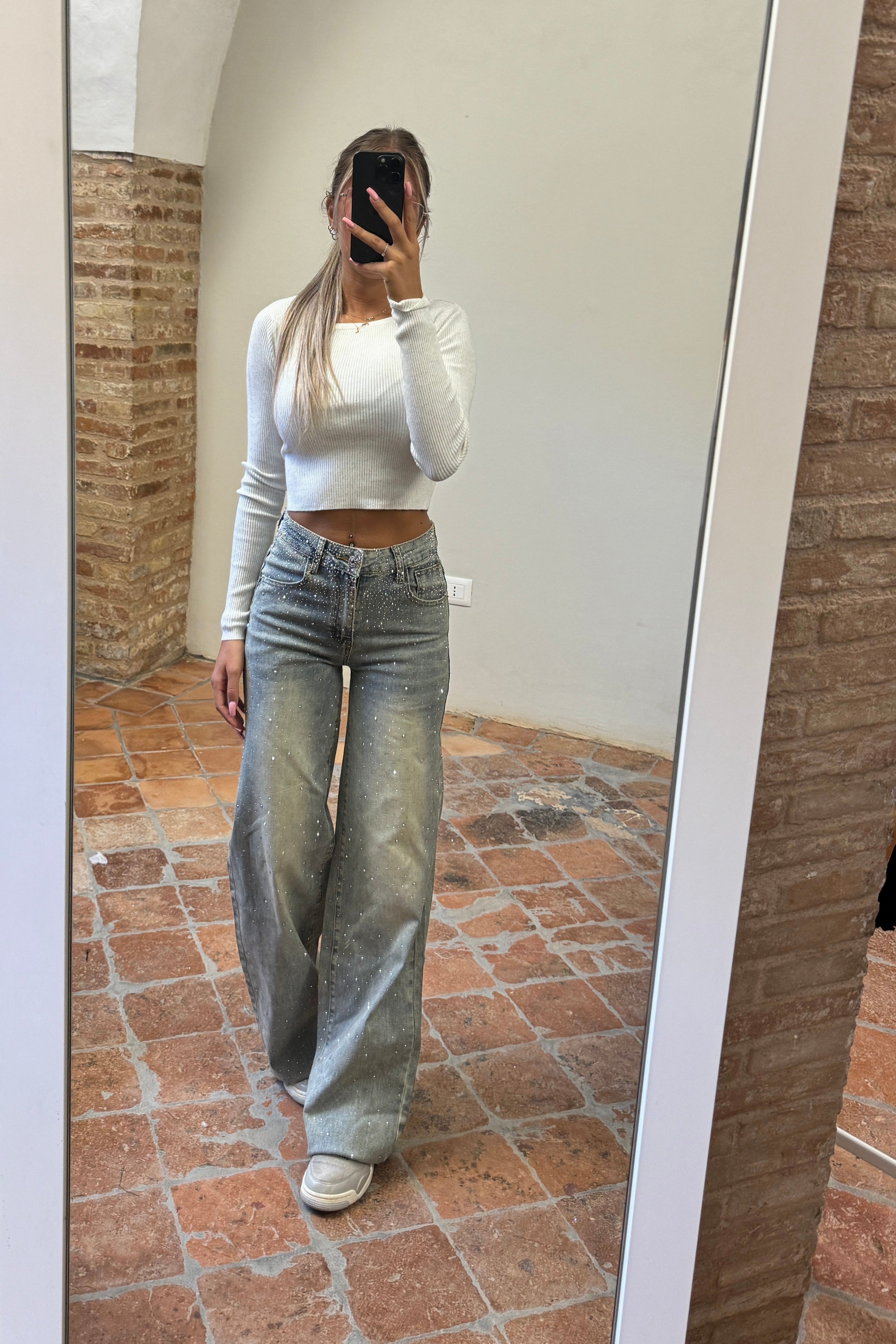 Jeans con swarovski shop