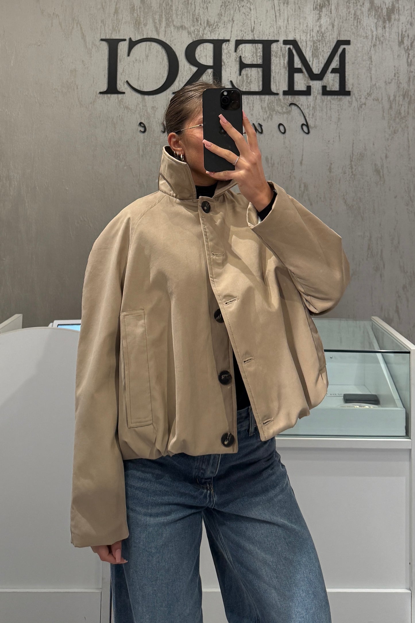 Cazadora bomber LUMINA beige