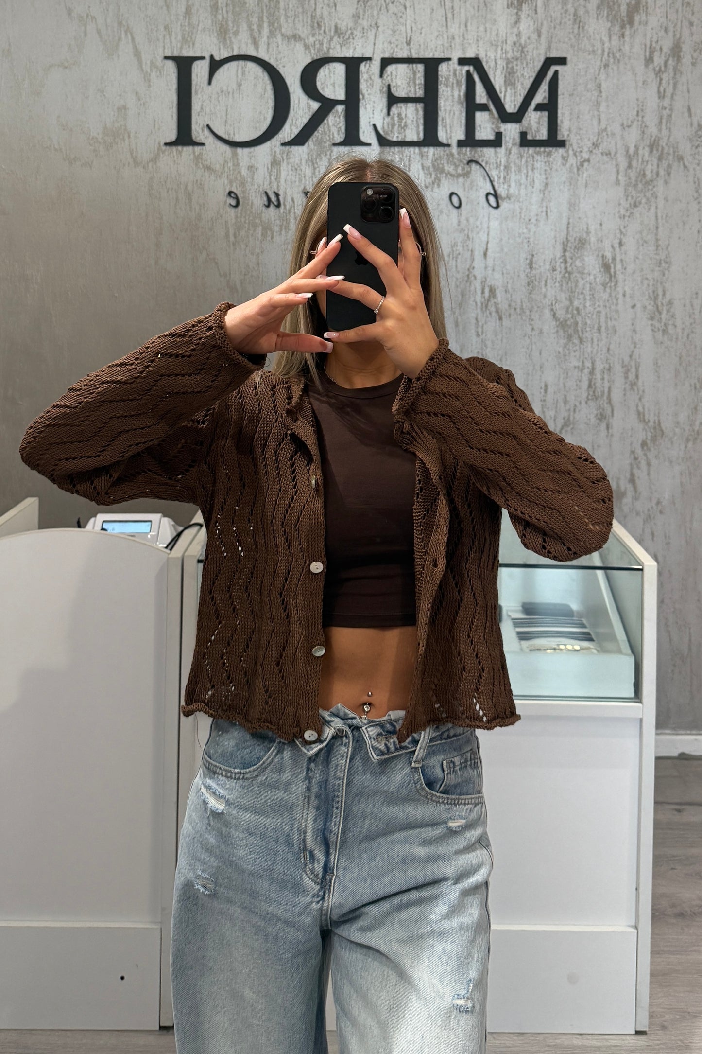 Cardigan marrone