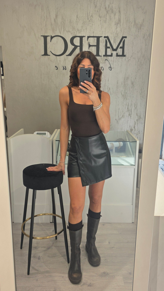 Gonna/short  ecopelle