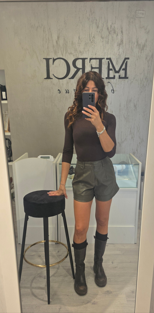 Shorts ecopelle